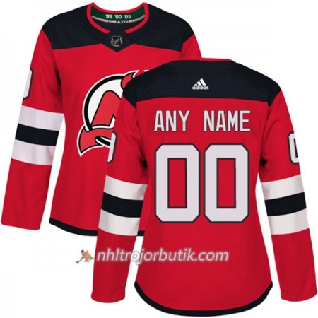Dame Ishockey New Jersey Devils Tröja med eget tryck Adidas 2017-2018 Röd Authentic